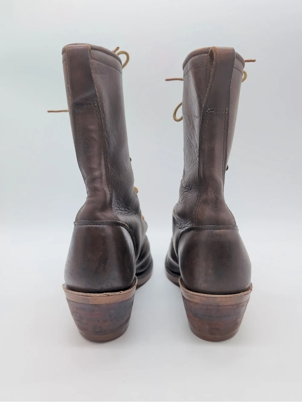 Vintage Chippewa USA 10.5 Roper Leather Boots Justin Heels